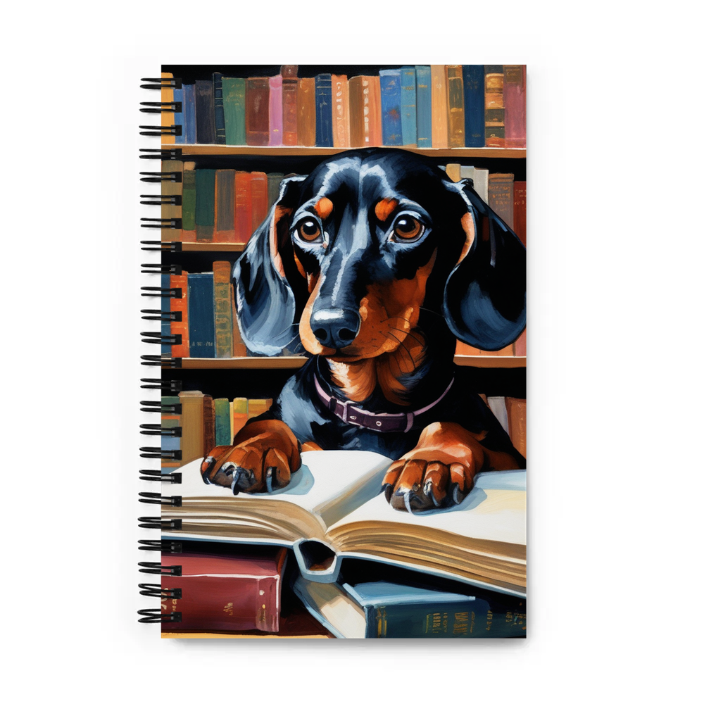 PugMug Custom Black Dachshund Spiral Notebook