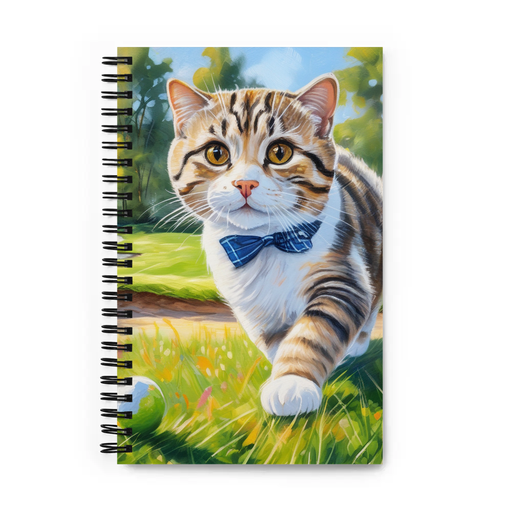 PugMug Custom Tabby Scottish Fold Cat Spiral Notebook