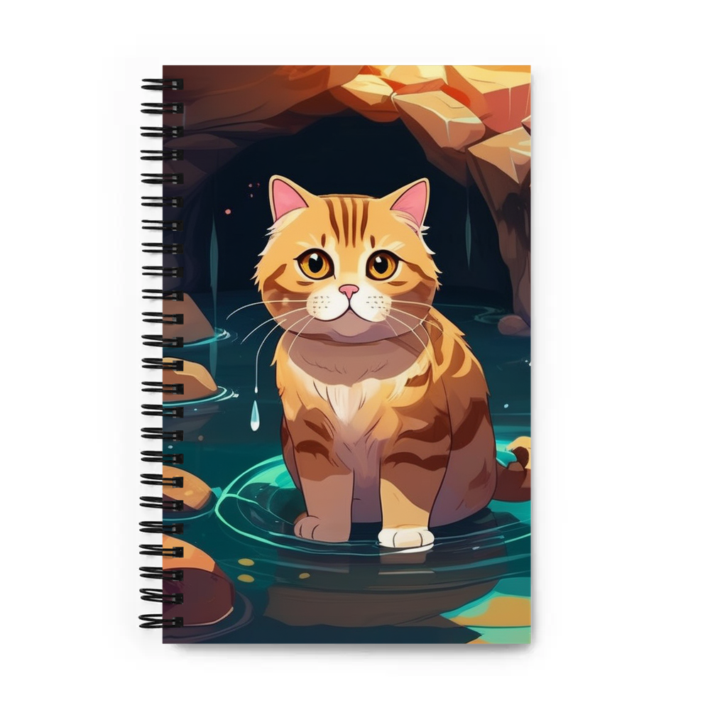 PugMug Custom Tabby Scottish Fold Cat Spiral Notebook