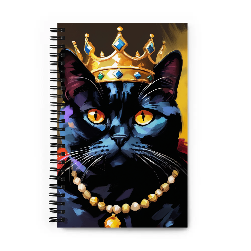 PugMug Custom Black British Shorthair Cat Spiral Notebook