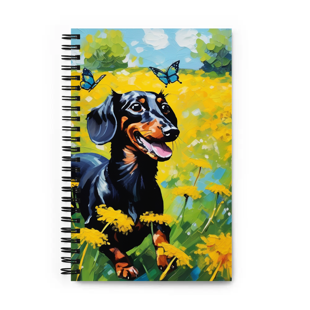 PugMug Custom Black Dachshund Spiral Notebook