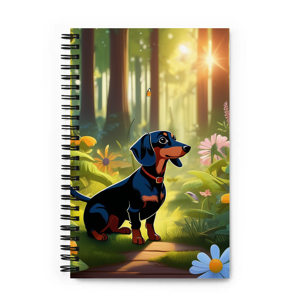 PugMug Custom Black Dachshund Spiral Notebook