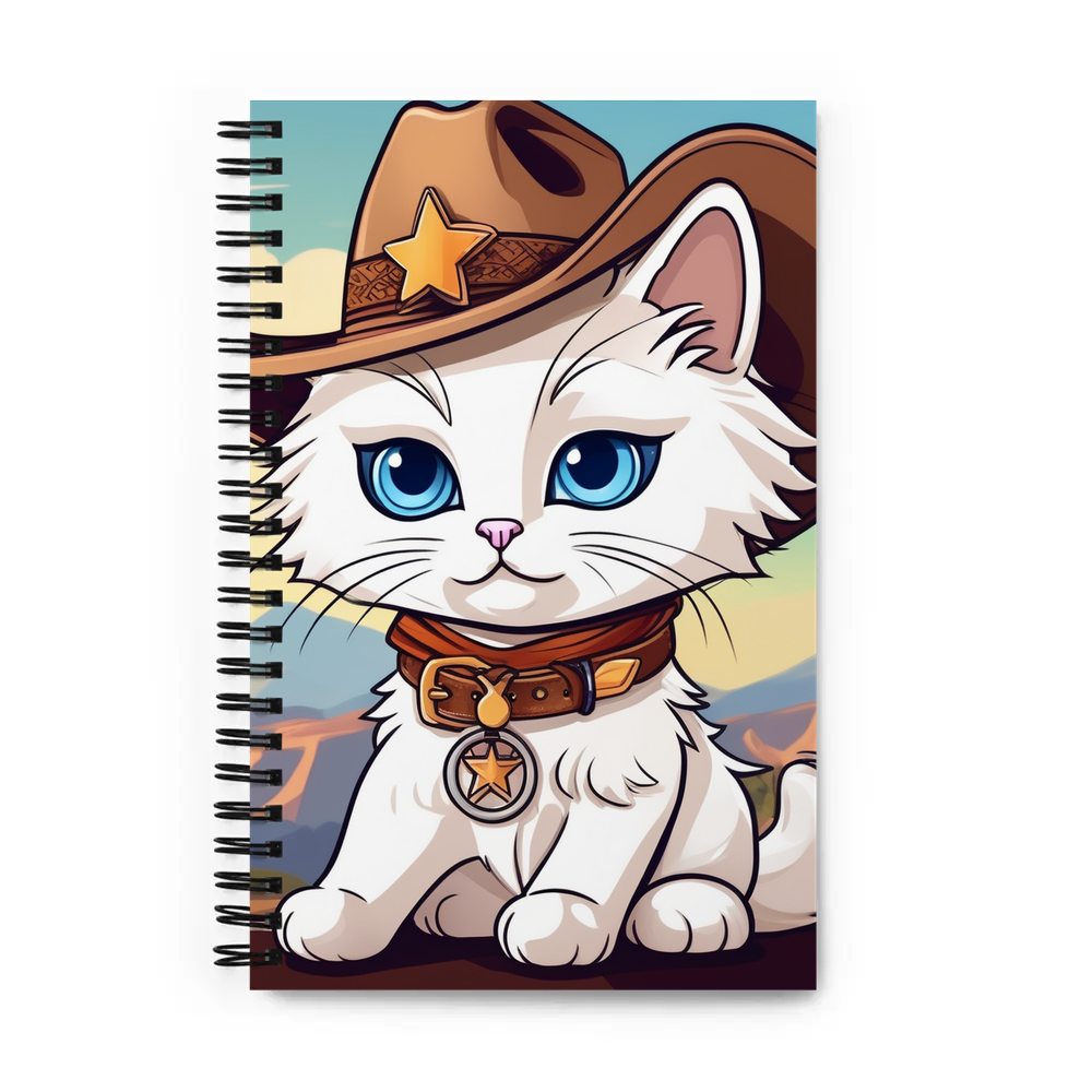 PugMug Custom White Ragdoll Cat Spiral Notebook