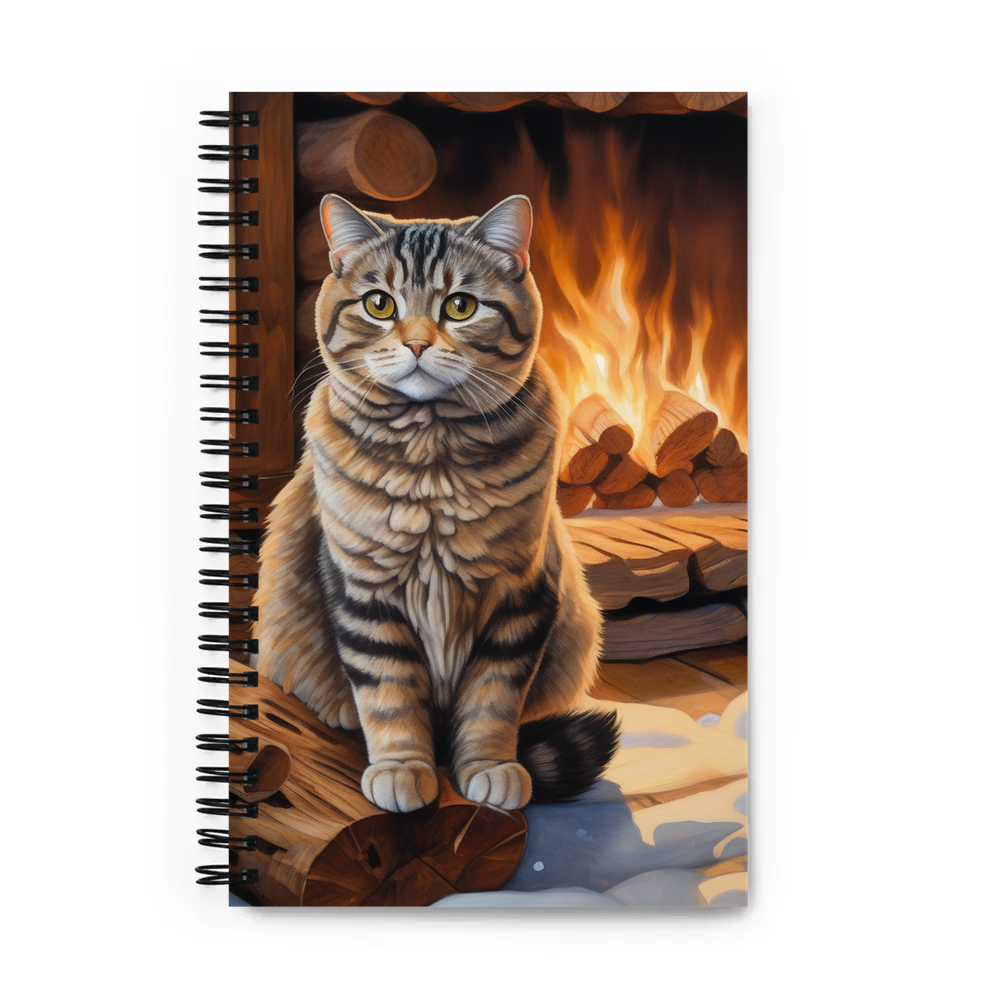 PugMug Custom Tabby Scottish Fold Cat Spiral Notebook
