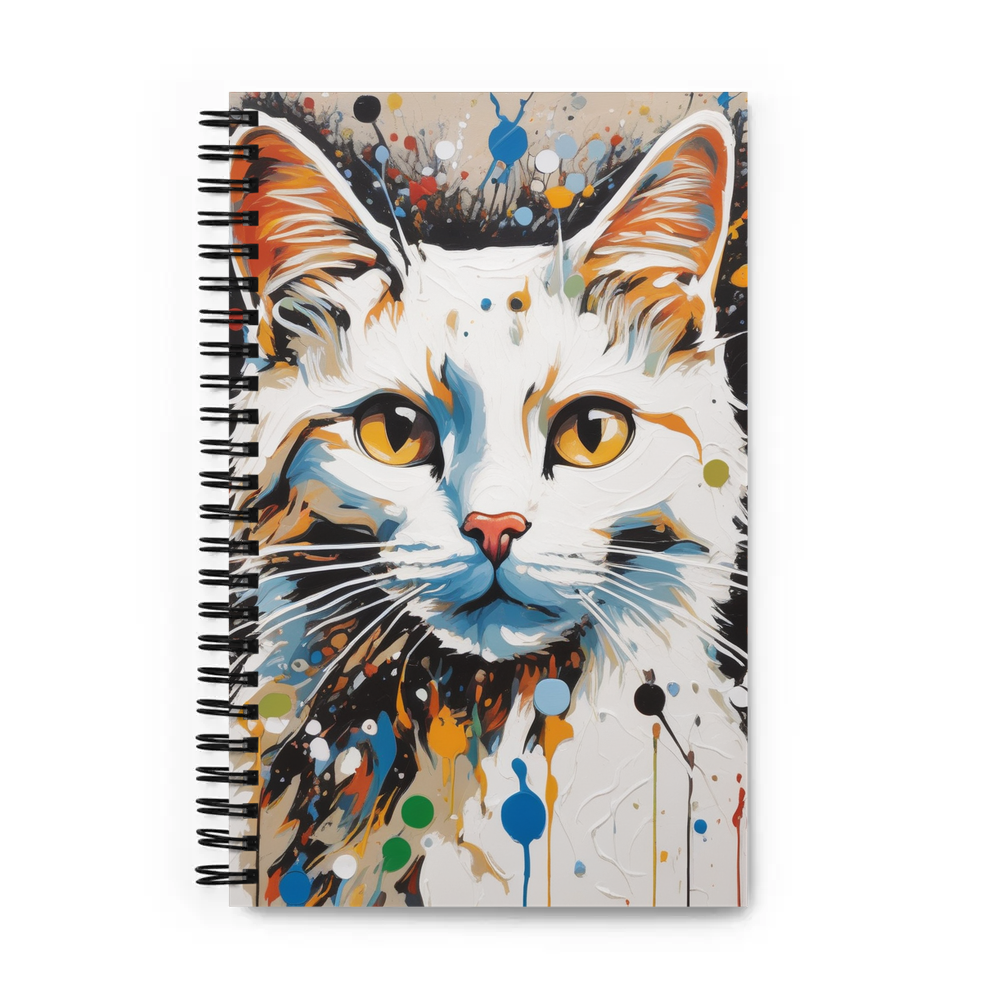 PugMug Custom White Companion Cat Spiral Notebook