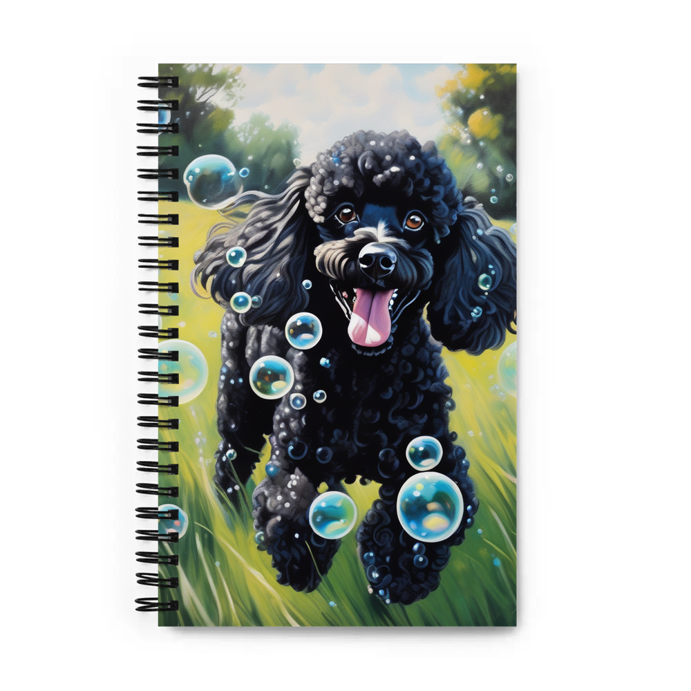 PugMug Custom Black Poodle Spiral Notebook