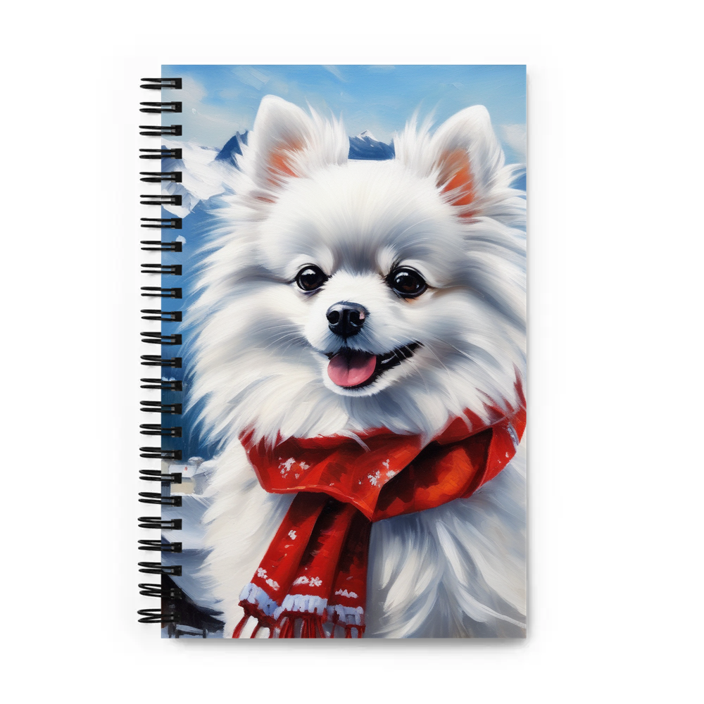 PugMug Custom White Pomeranian Spiral Notebook