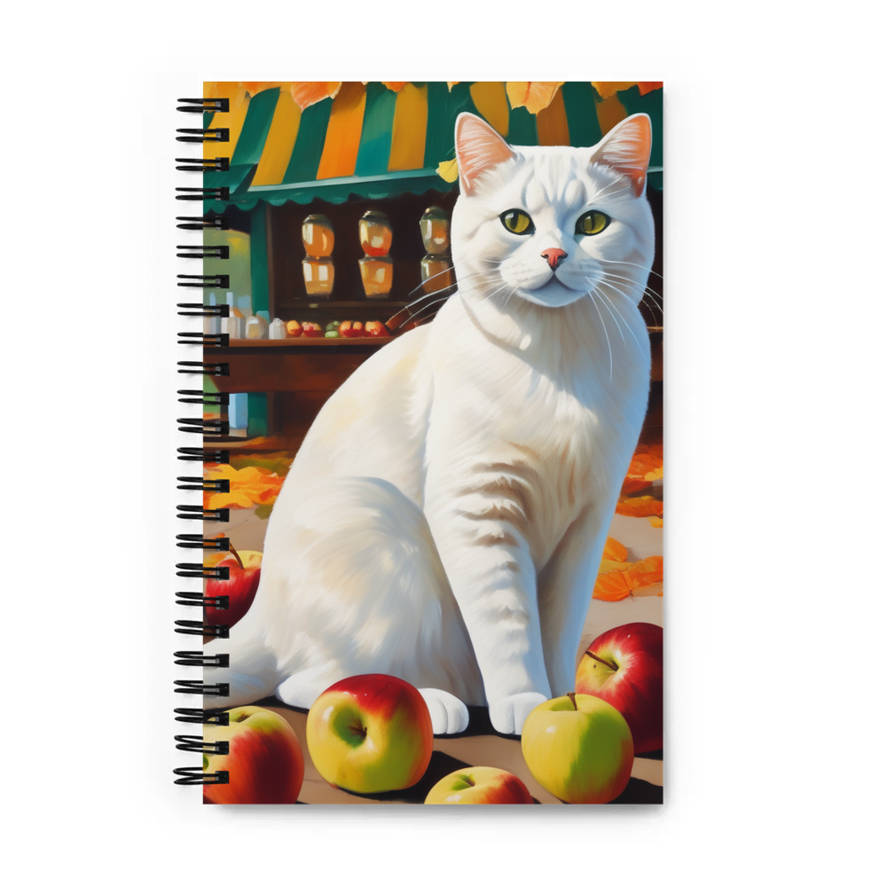 PugMug Custom White British Shorthair Cat Spiral Notebook