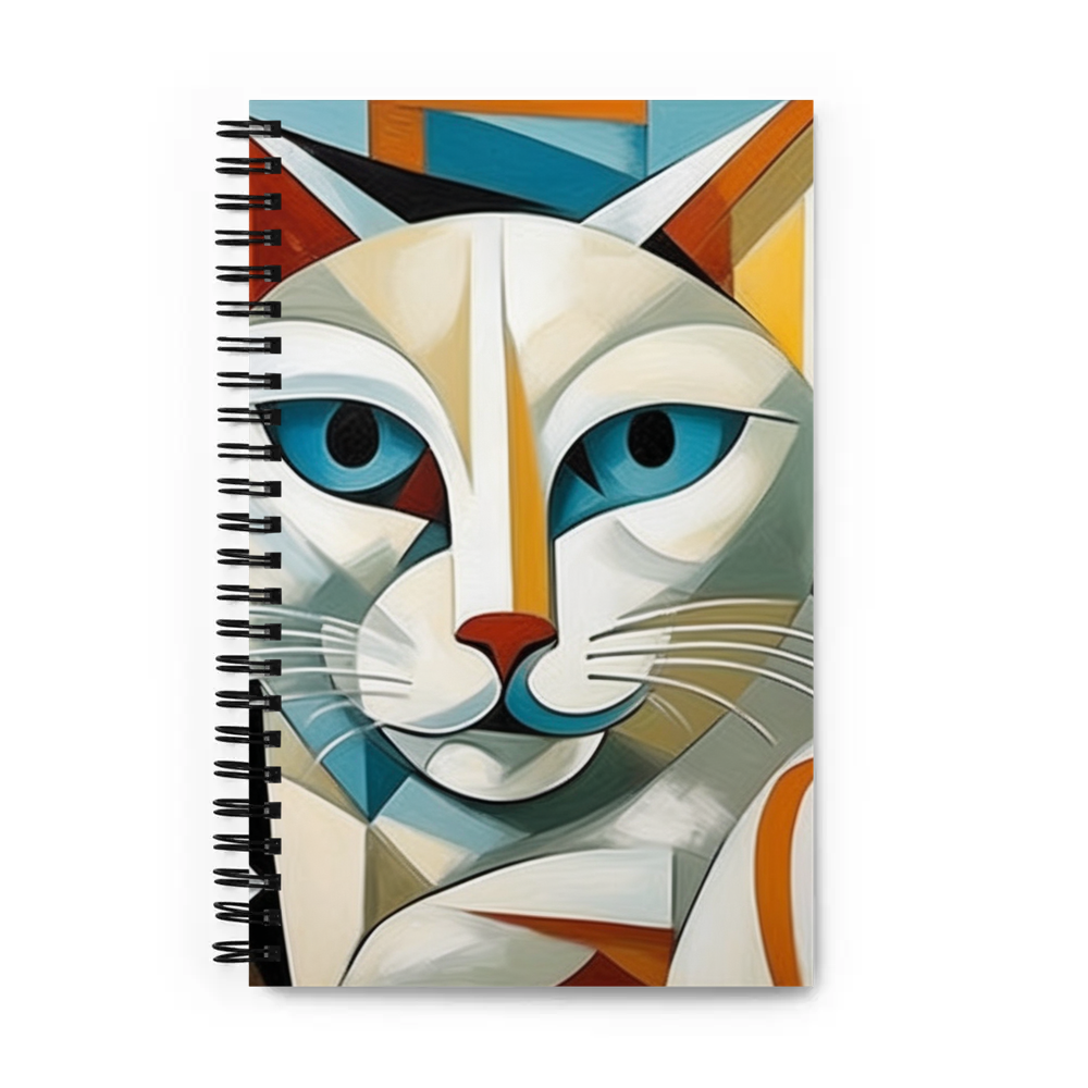 PugMug Custom White Companion Cat Spiral Notebook