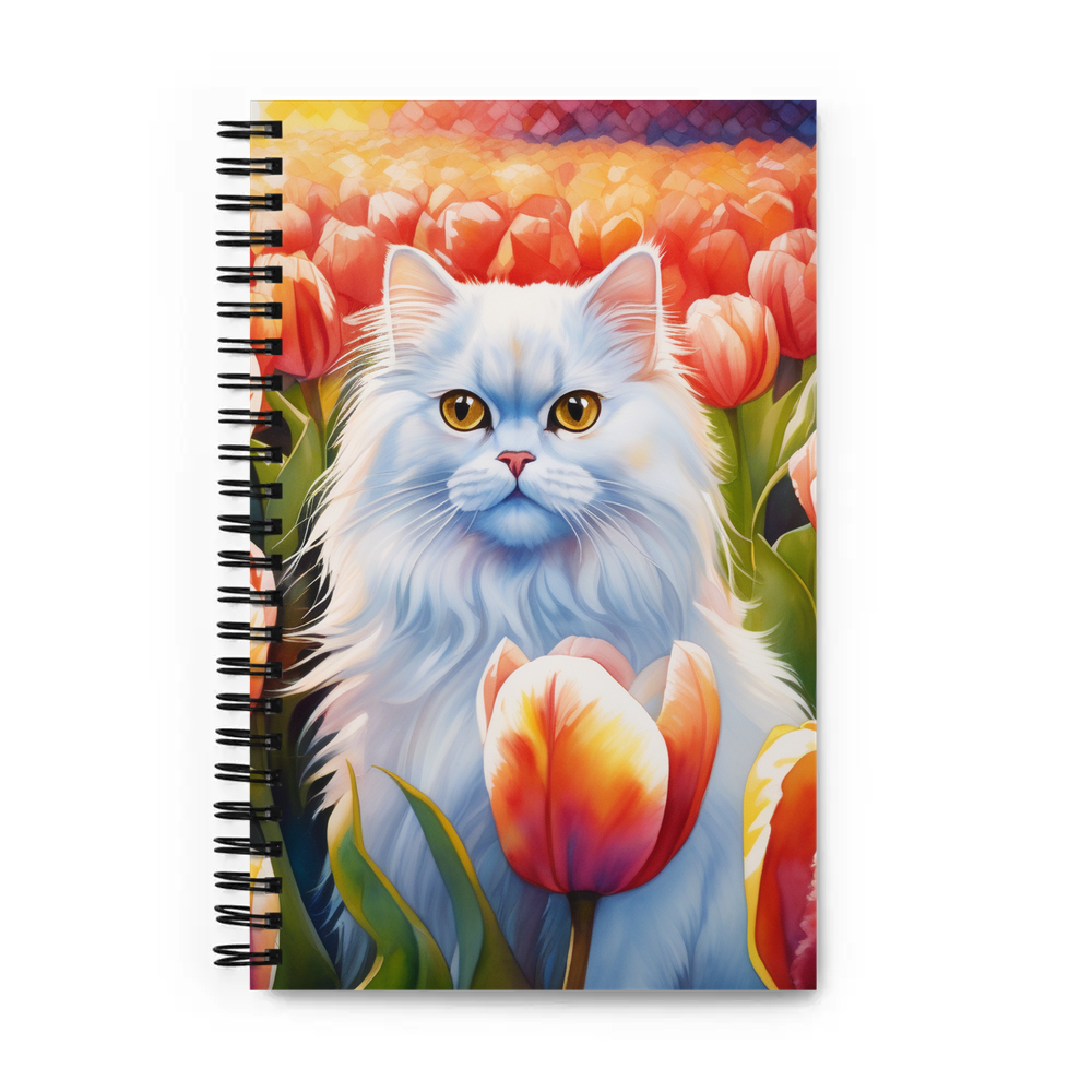PugMug Custom White Persian Cat Spiral Notebook