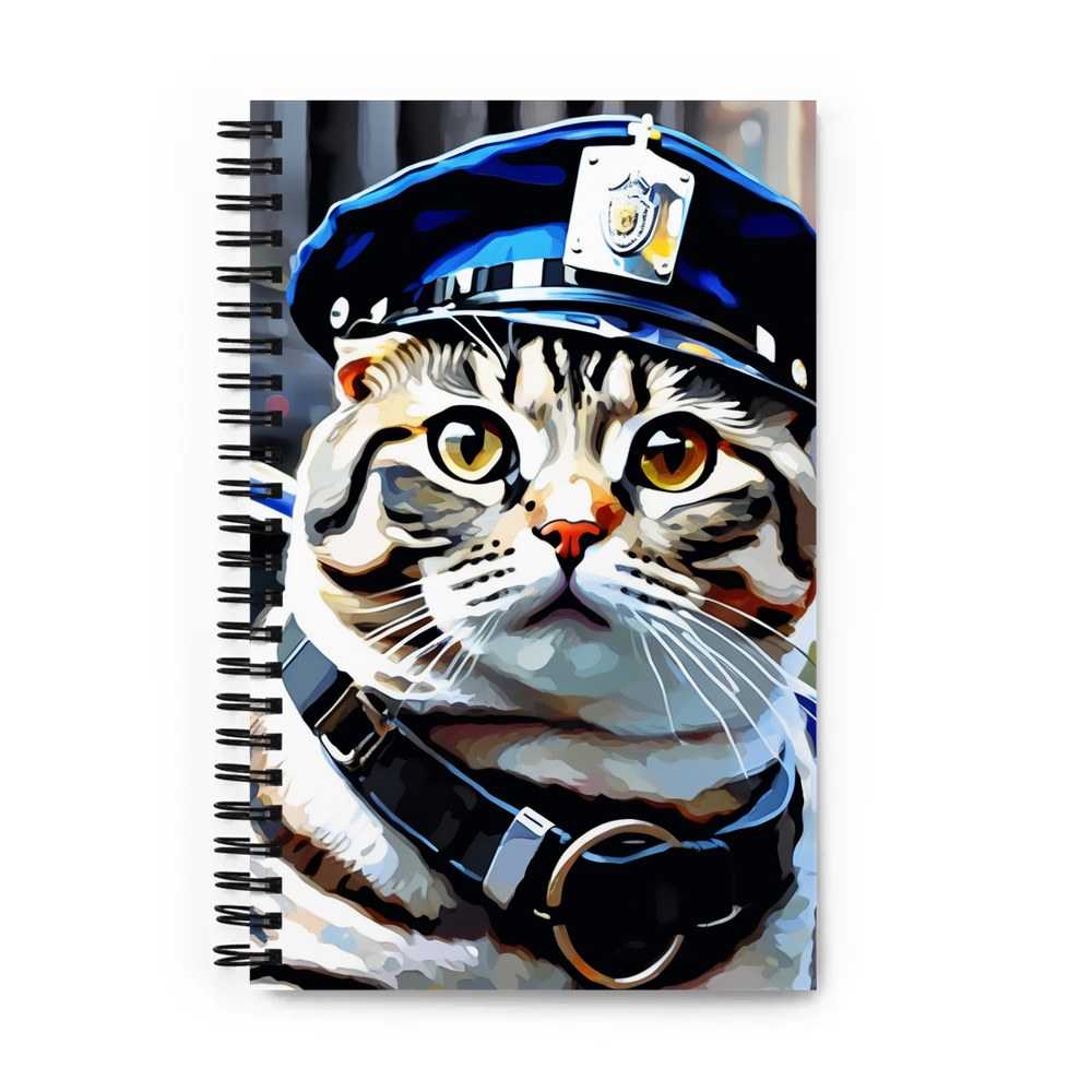 PugMug Custom Tabby Scottish Fold Cat Spiral Notebook