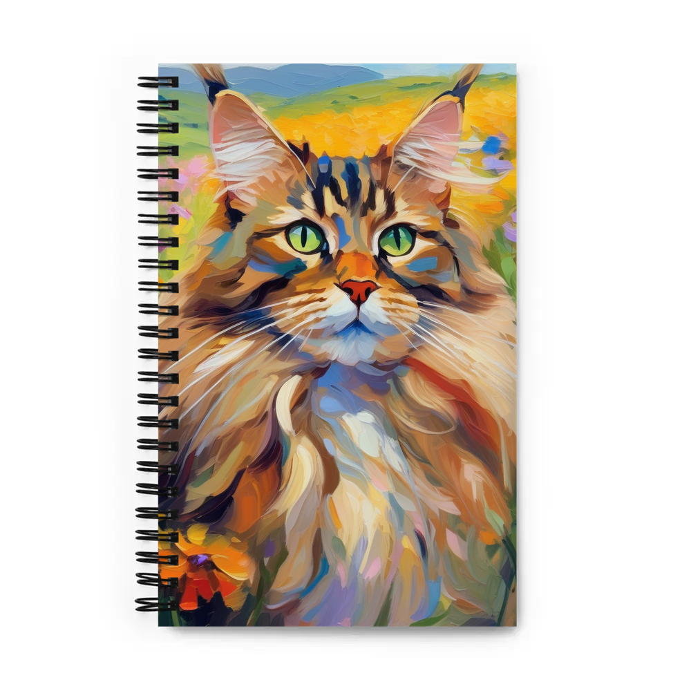 PugMug Custom Tabby Maine Coon Cat Spiral Notebook