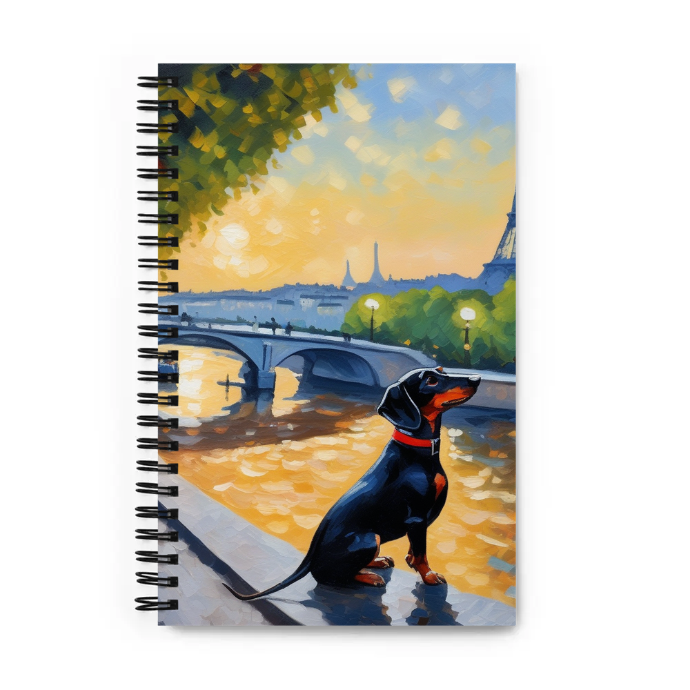 PugMug Custom Black Dachshund Spiral Notebook