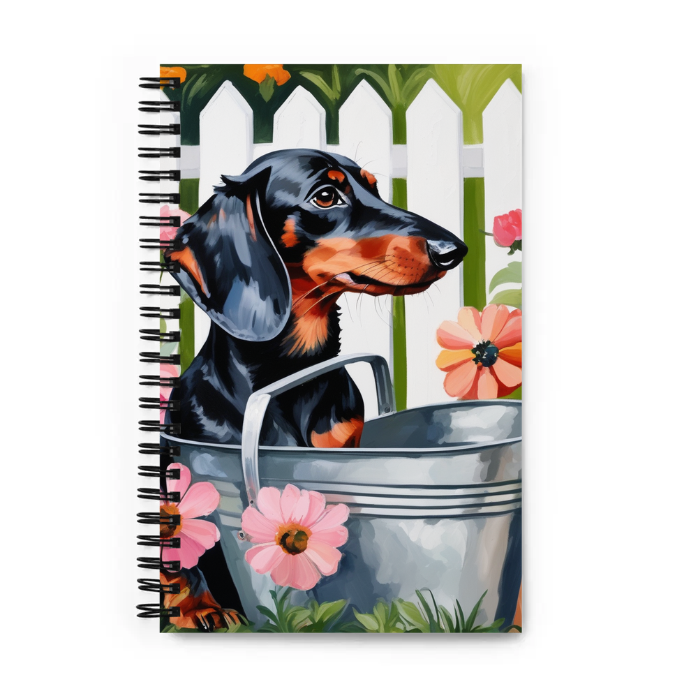 PugMug Custom Black Dachshund Spiral Notebook