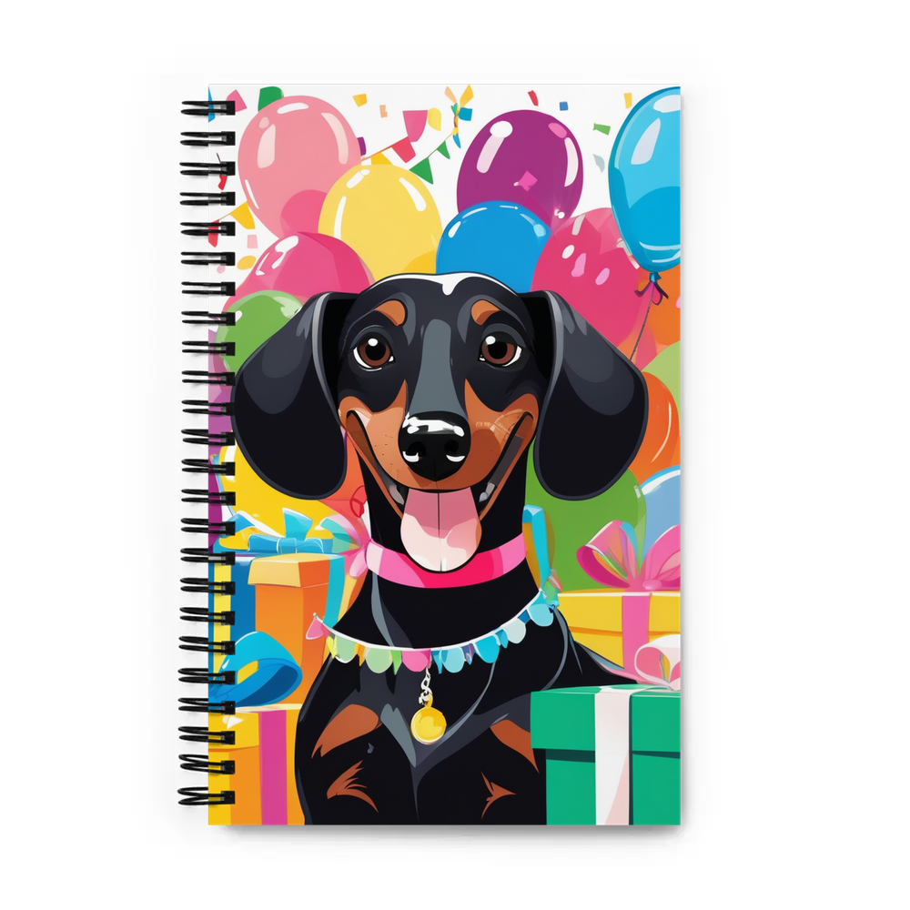 PugMug Custom Black Dachshund Spiral Notebook