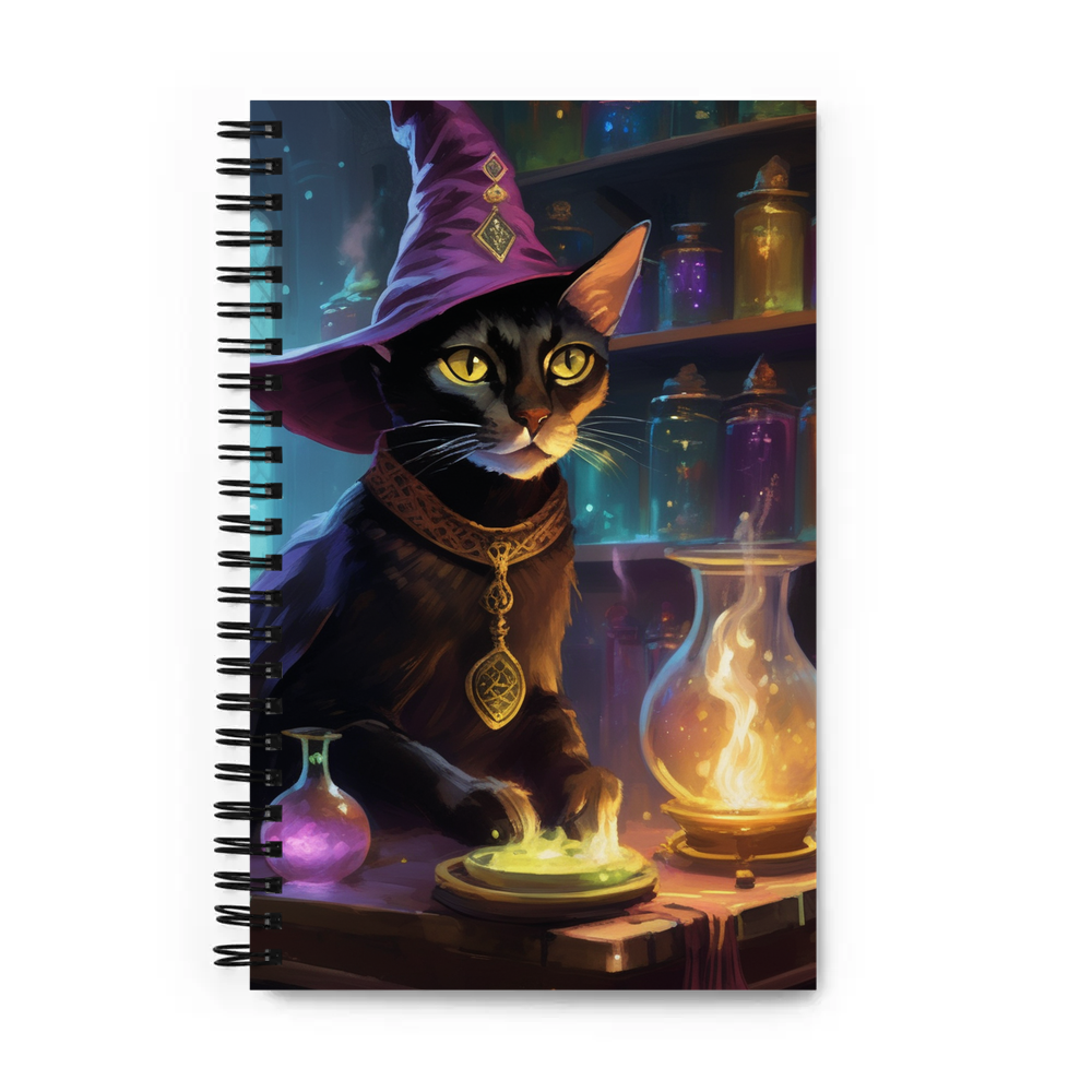 PugMug Custom Black Abyssinian Cat Spiral Notebook