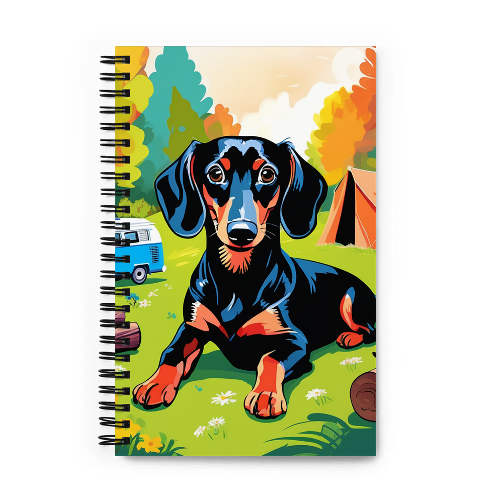 PugMug Custom Black Dachshund Spiral Notebook