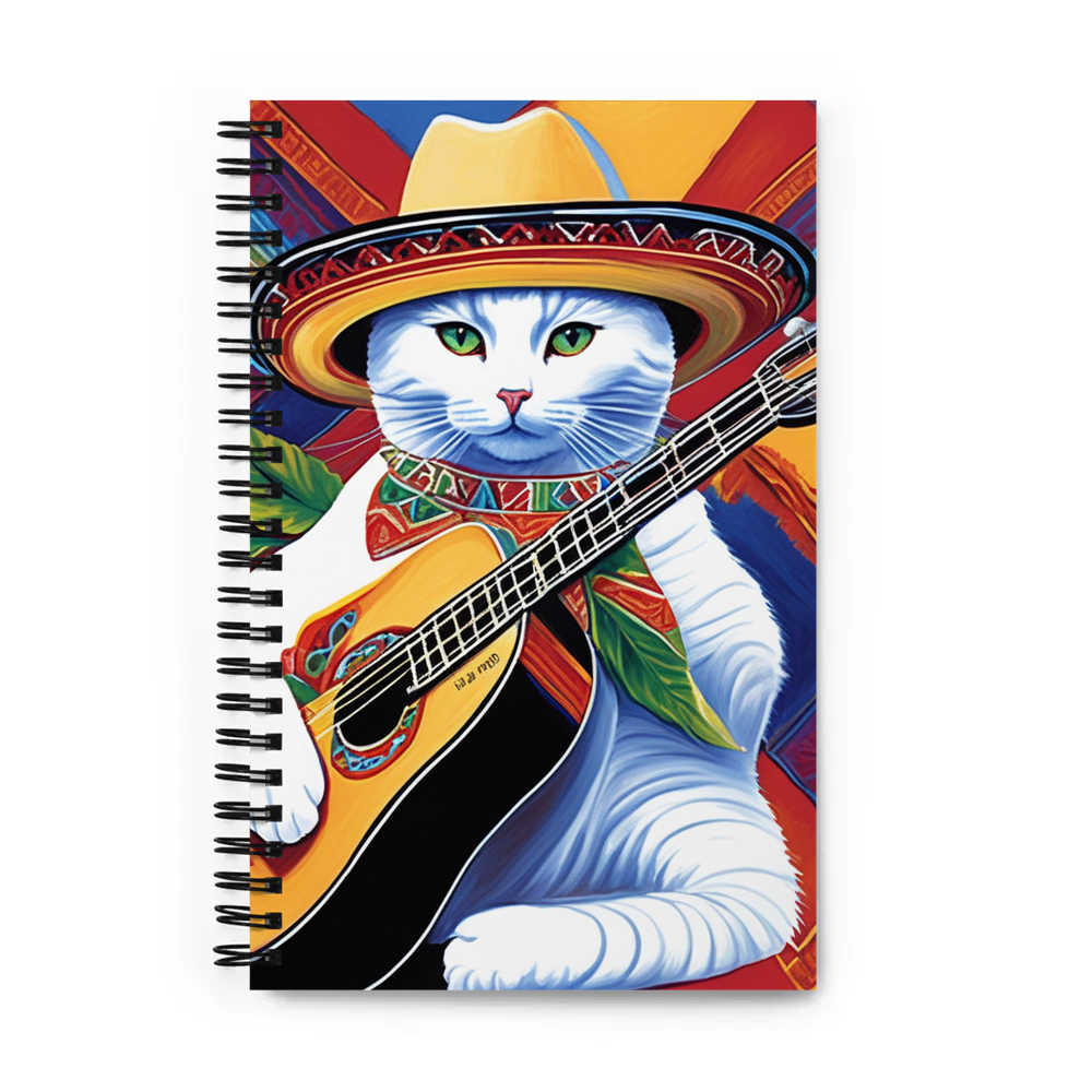 PugMug Custom White Companion Cat Spiral Notebook