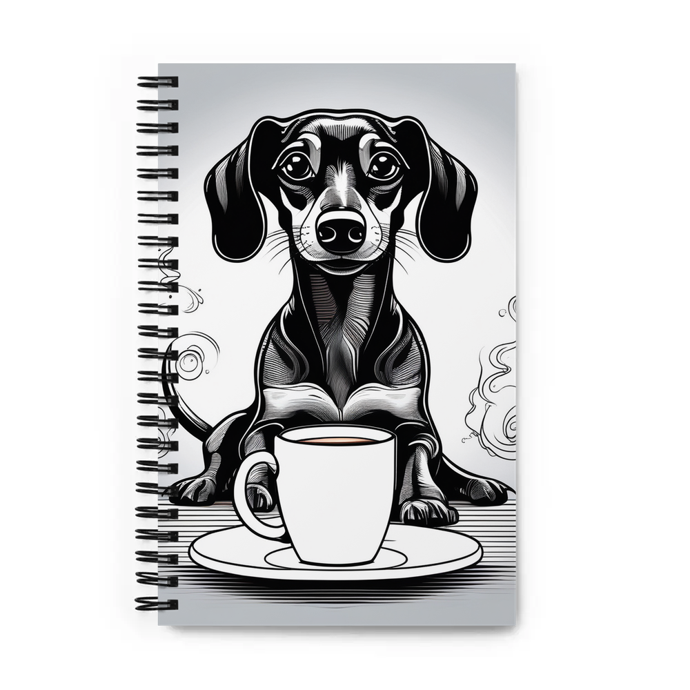 PugMug Custom Black Dachshund Spiral Notebook