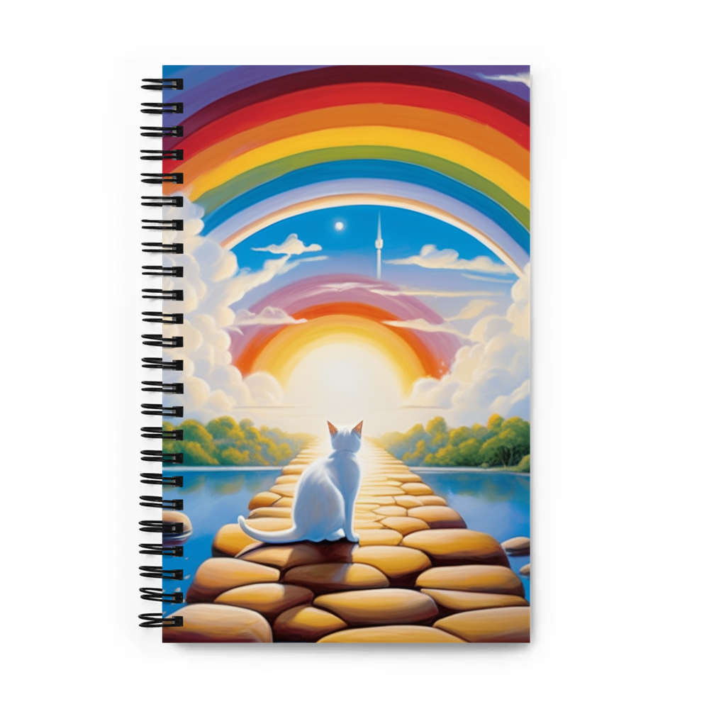 PugMug Custom White Companion Cat Spiral Notebook