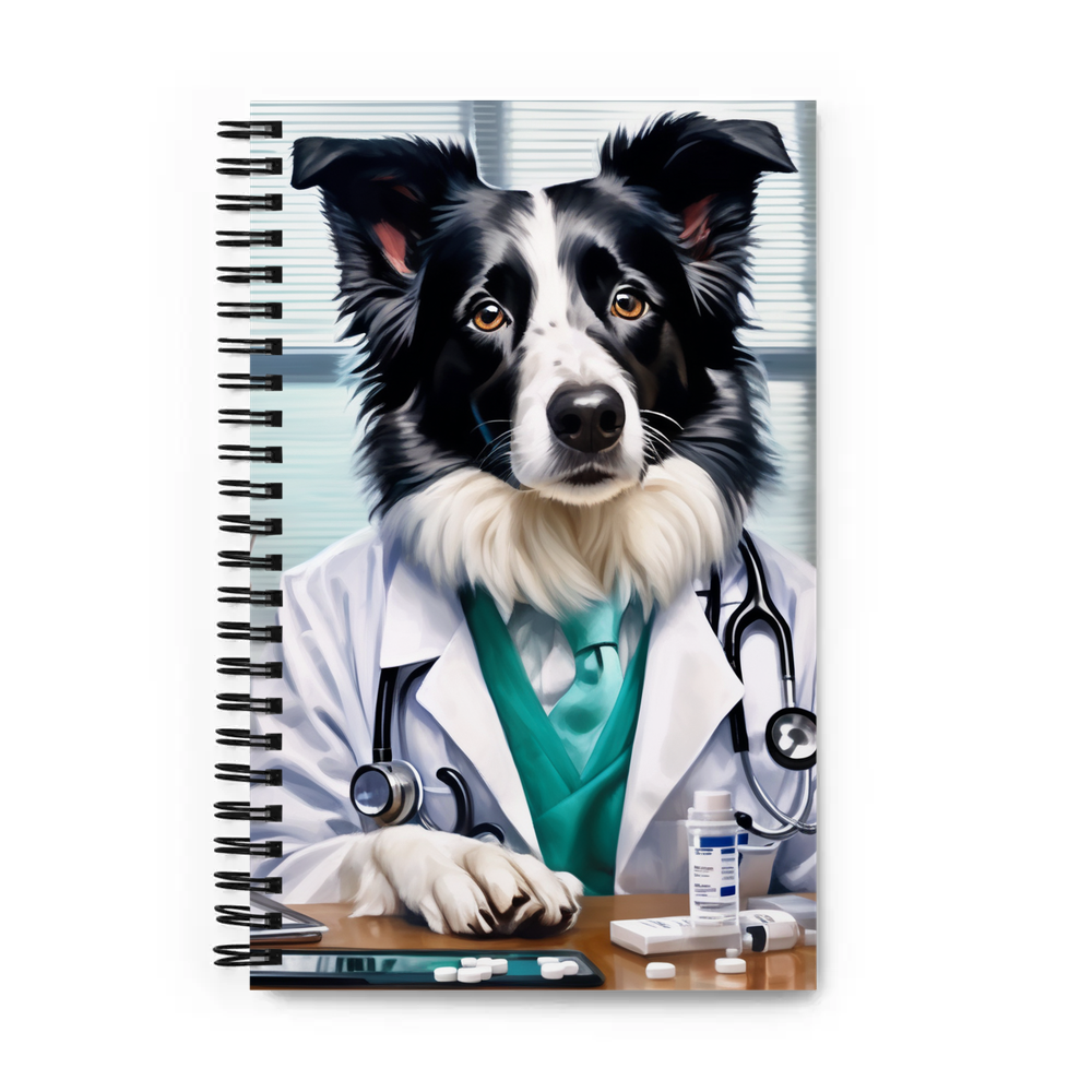 PugMug Custom Border Collie Spiral Notebook