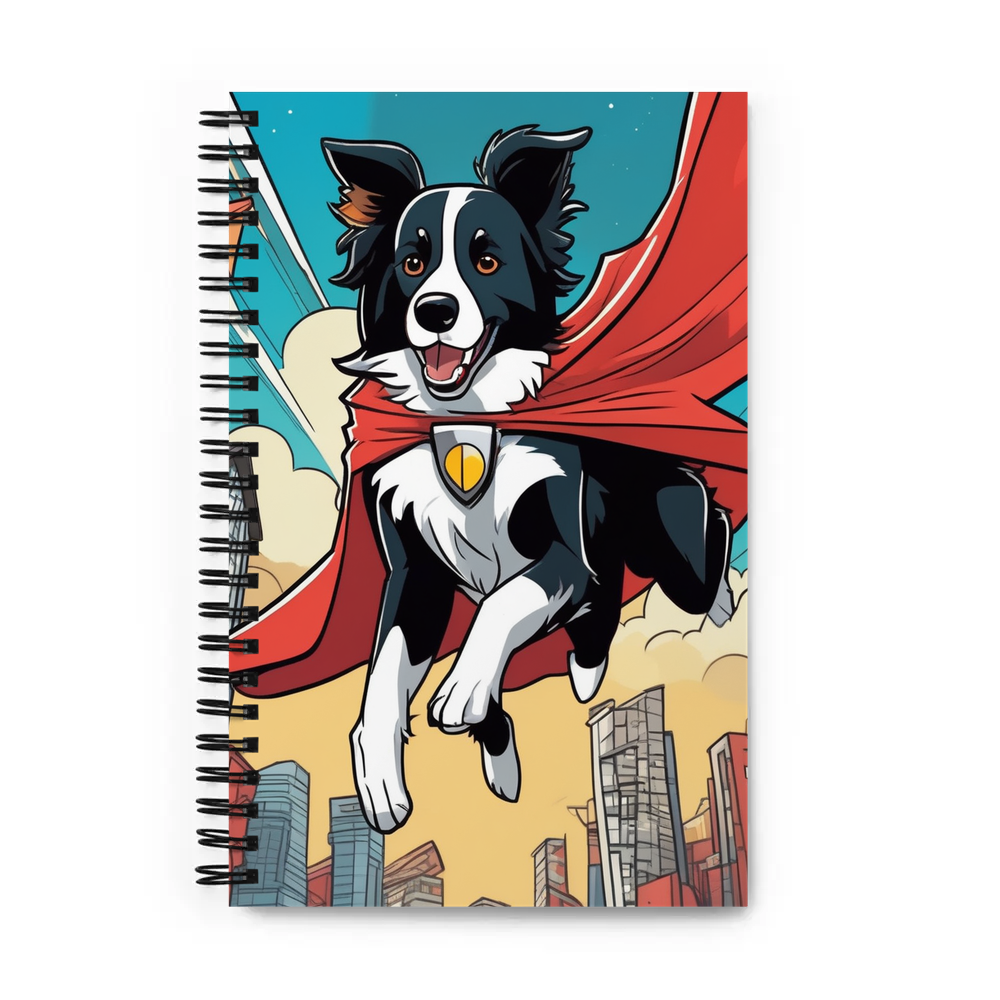 PugMug Custom Border Collie Spiral Notebook