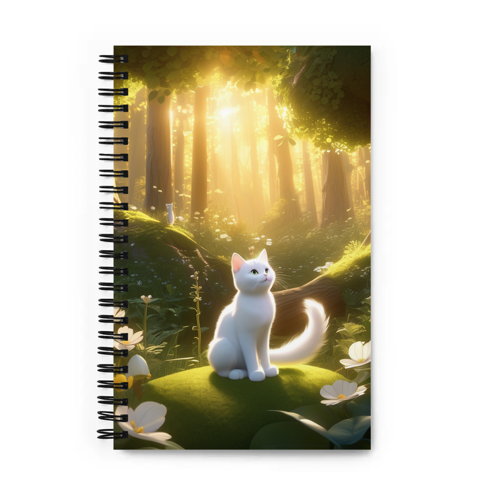 PugMug Custom White Companion Cat Spiral Notebook