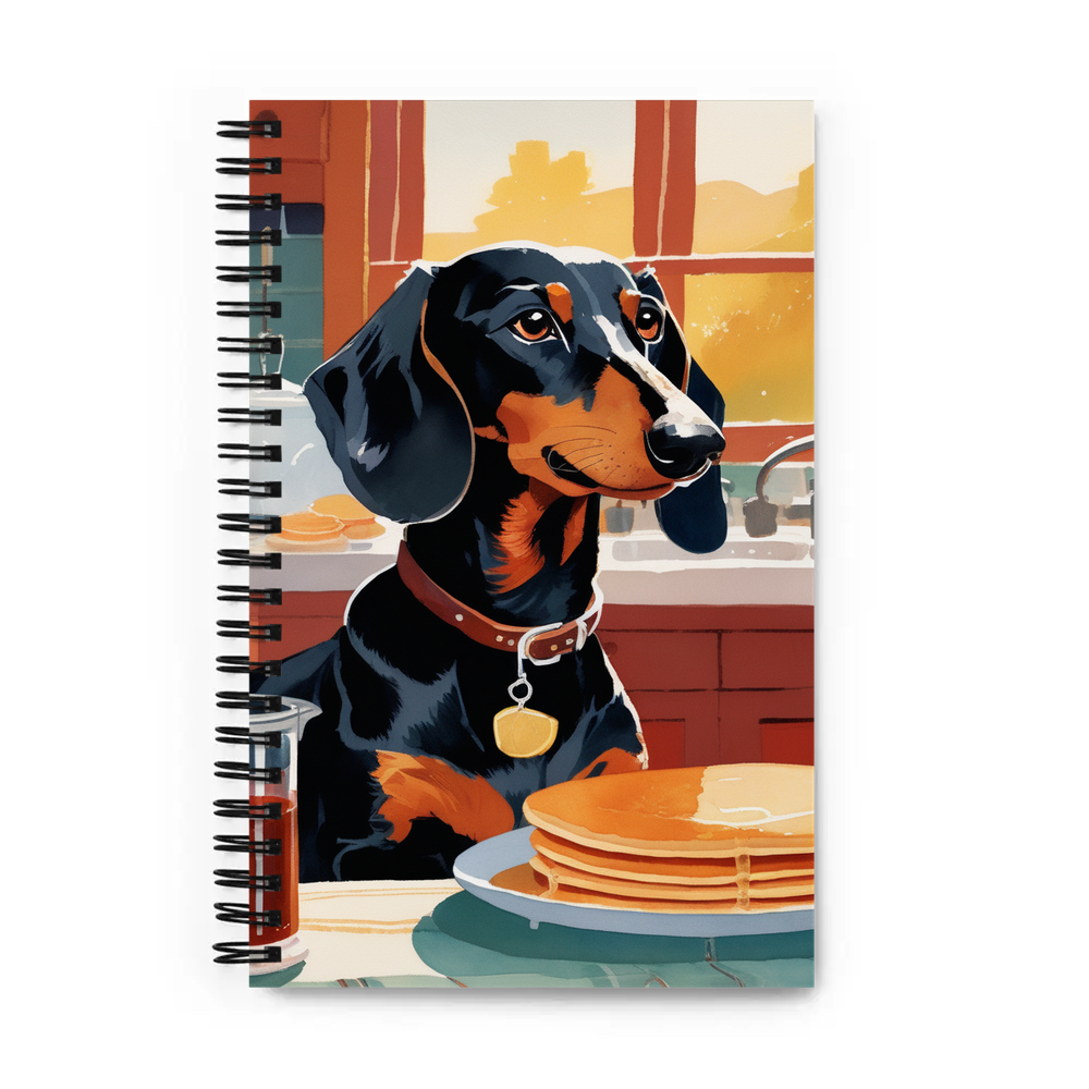 PugMug Custom Black Dachshund Spiral Notebook