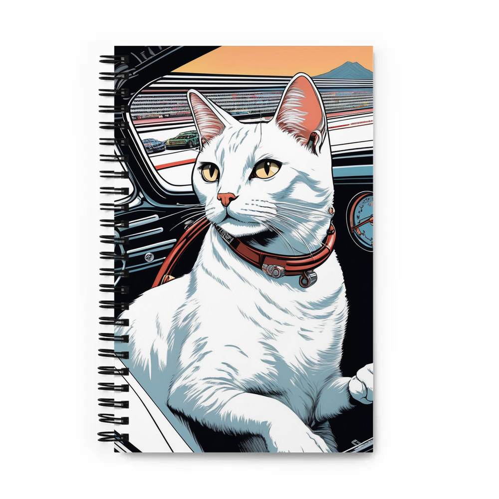PugMug Custom White Companion Cat Spiral Notebook