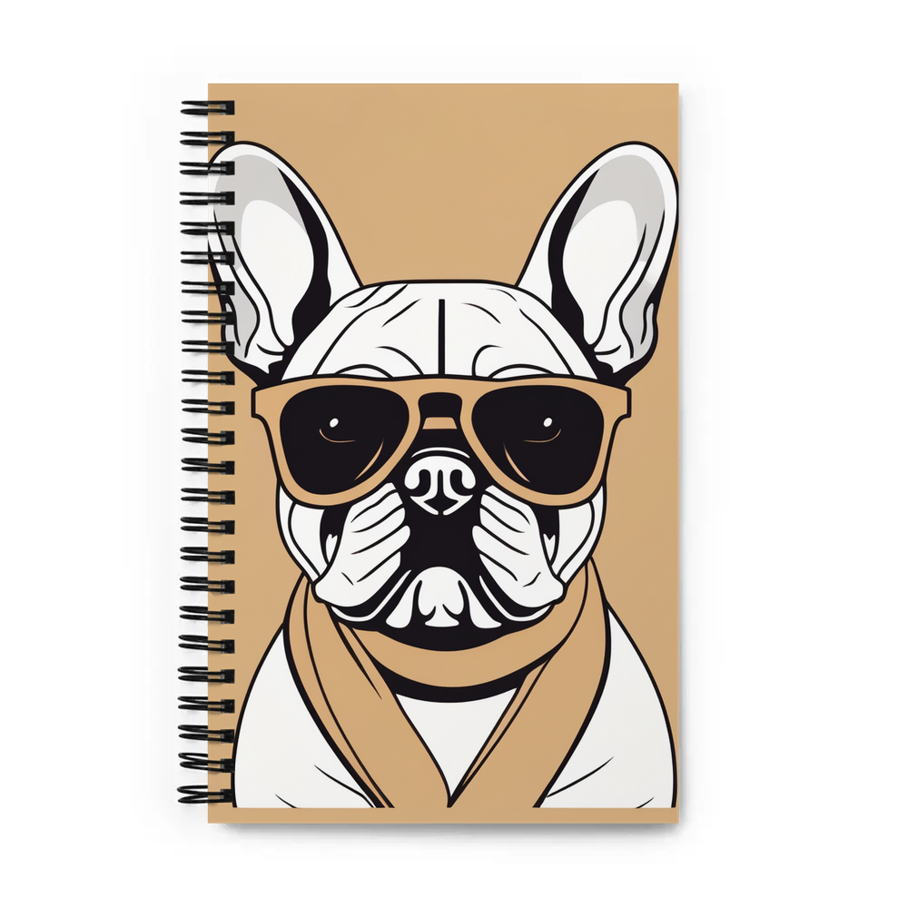 PugMug Custom Tan French Bulldog Spiral Notebook