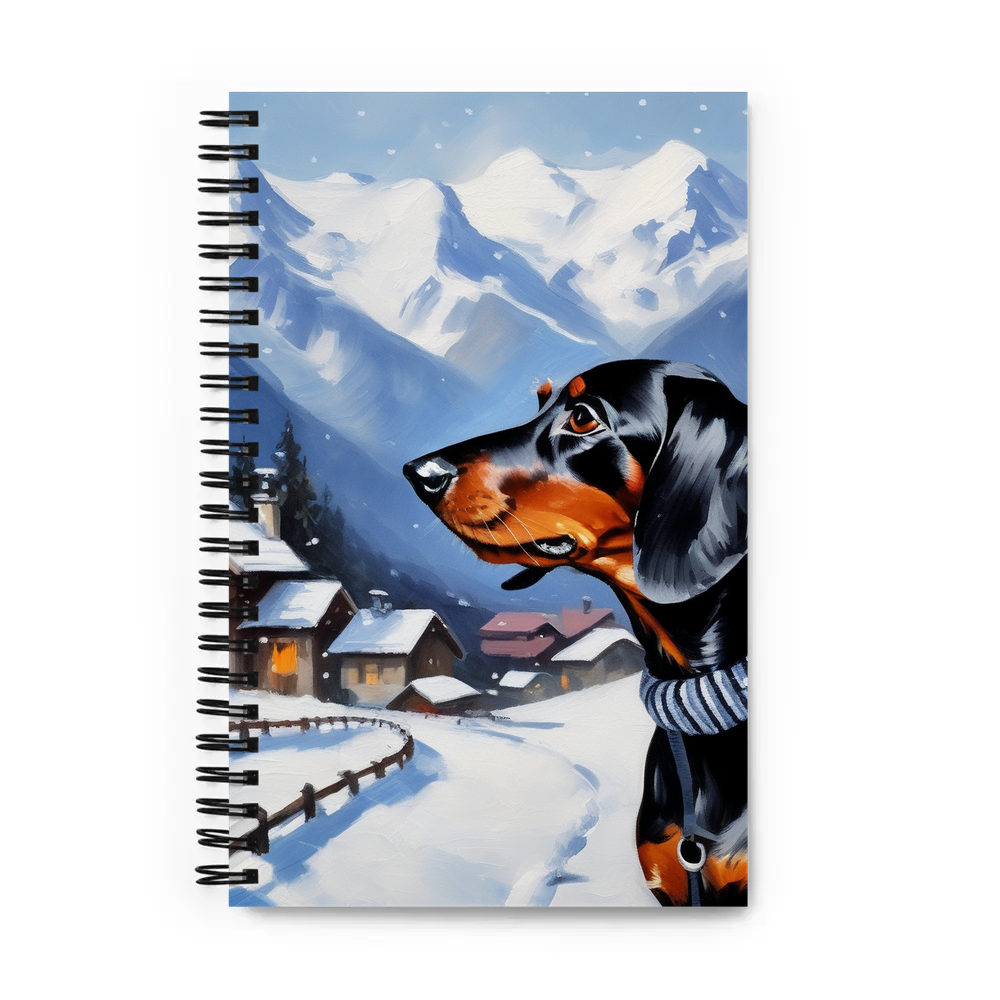 PugMug Custom Black Dachshund Spiral Notebook