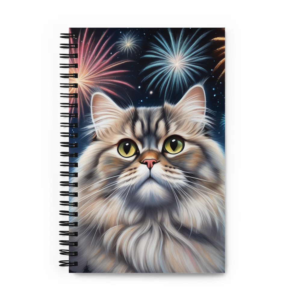PugMug Custom Tabby Persian Cat Spiral Notebook