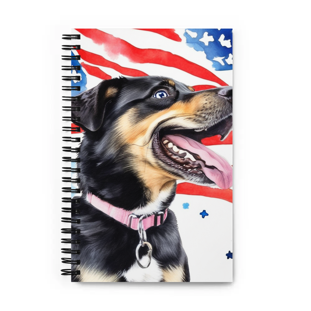 PugMug Custom Blue Spiral Notebook