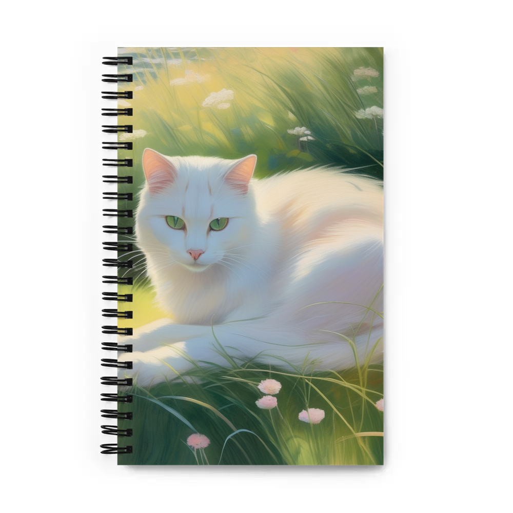PugMug Custom White Companion Cat Spiral Notebook