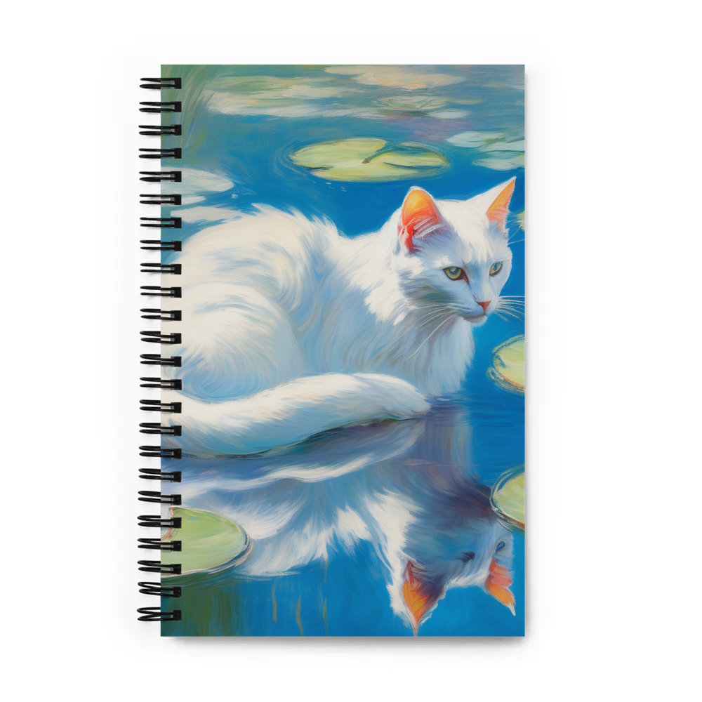 PugMug Custom White Companion Cat Spiral Notebook