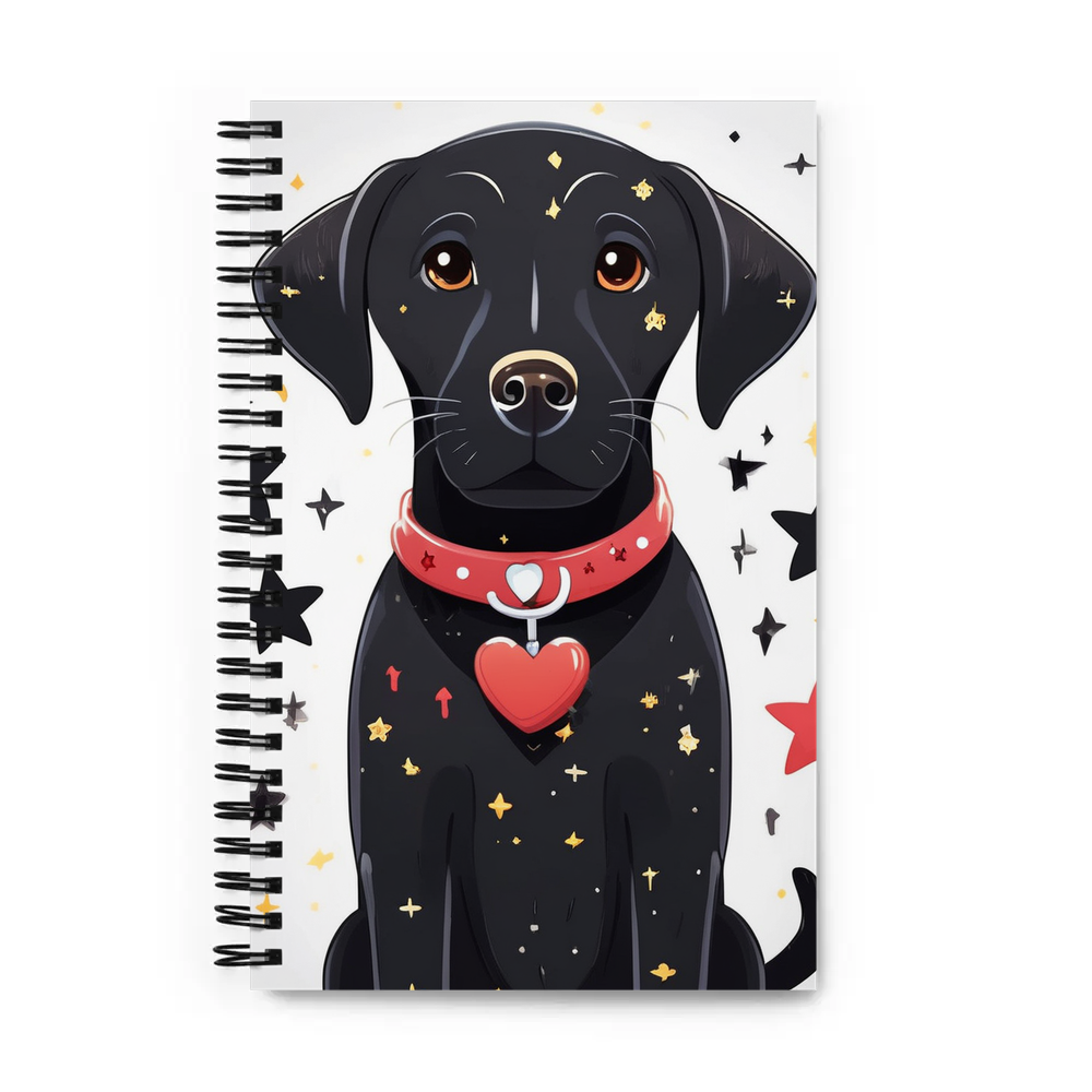 PugMug Custom Black Labrador Retriever Spiral Notebook