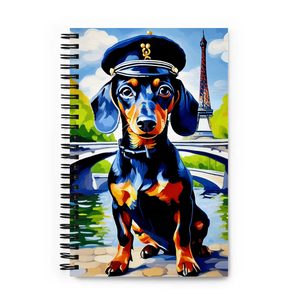 PugMug Custom Black Dachshund Spiral Notebook