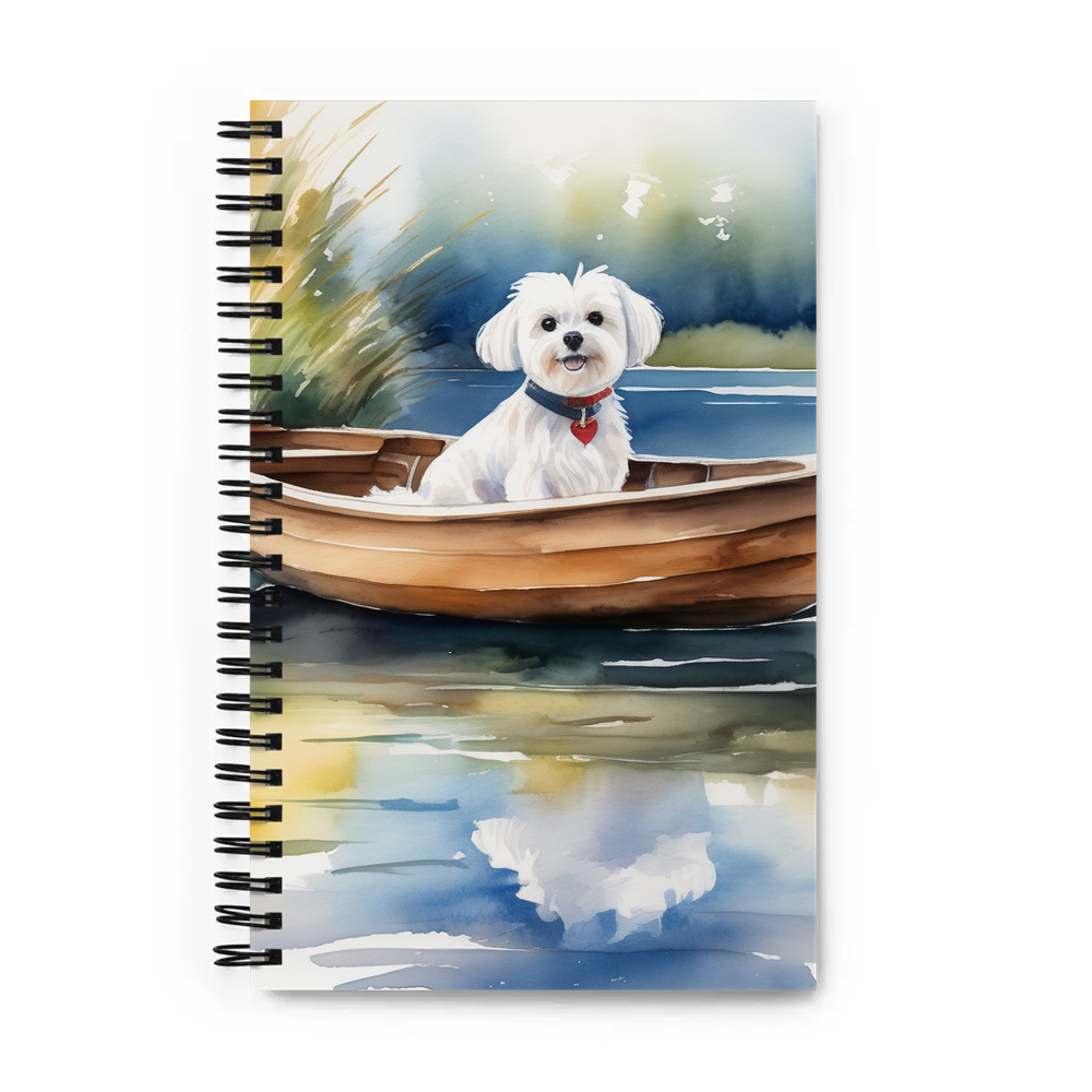 PugMug Custom Maltese Dog Spiral Notebook
