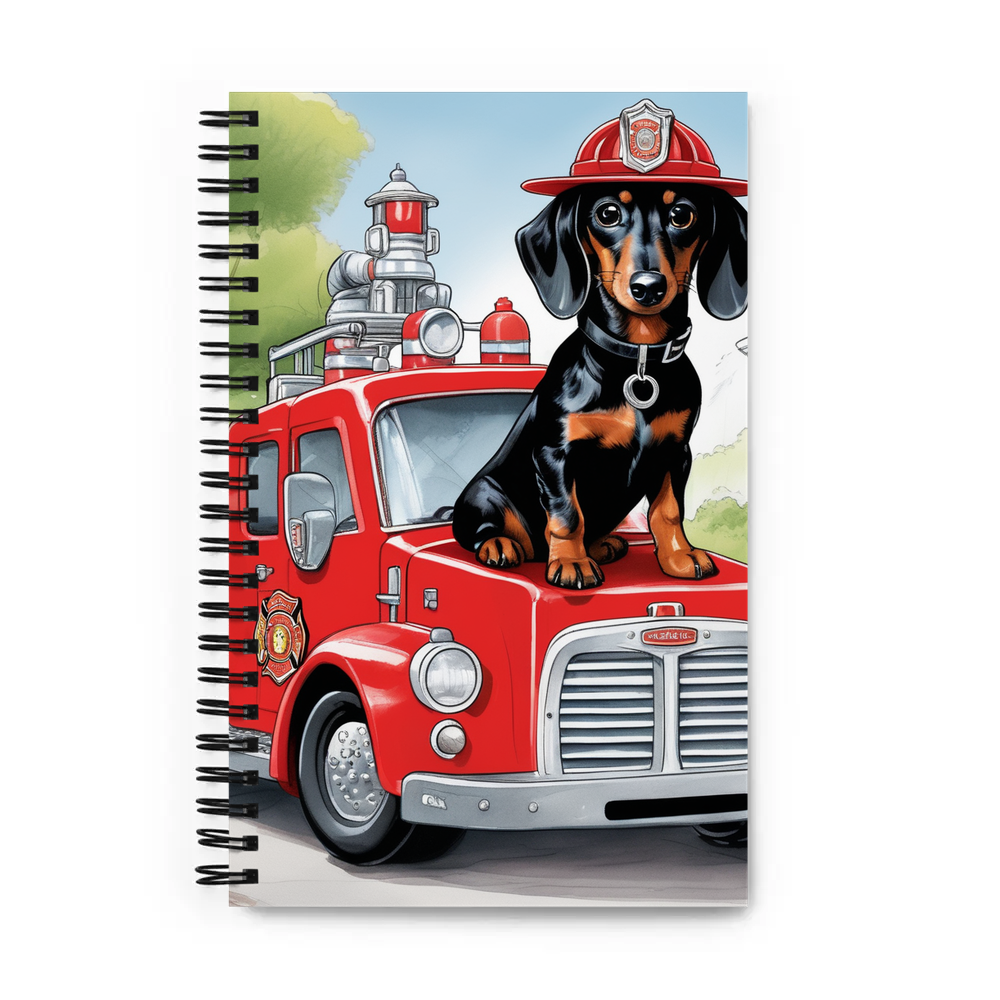 PugMug Custom Black Dachshund Spiral Notebook