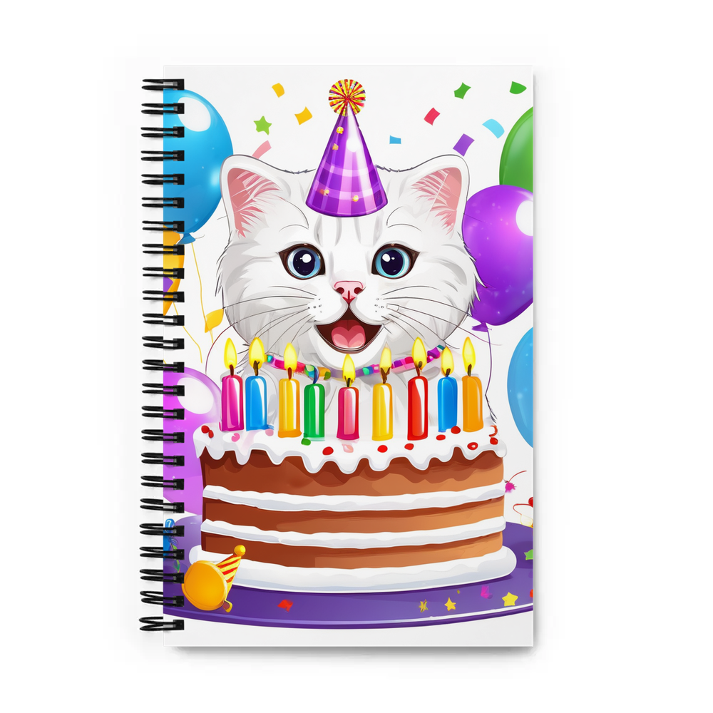 PugMug Custom White Scottish Fold Cat Spiral Notebook