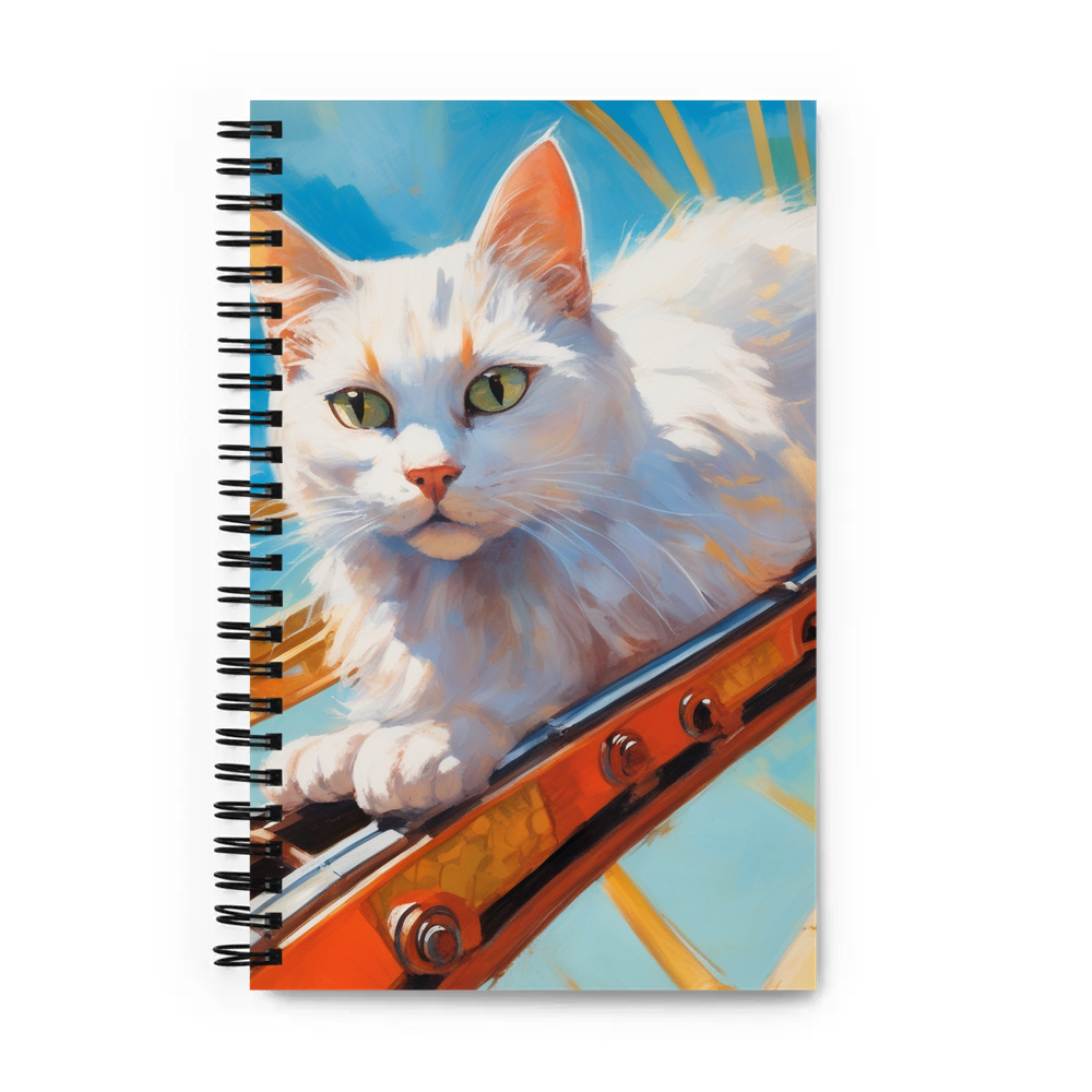 PugMug Custom White Companion Cat Spiral Notebook
