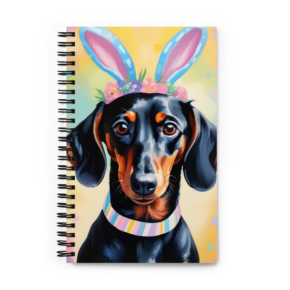 PugMug Custom Black Dachshund Spiral Notebook