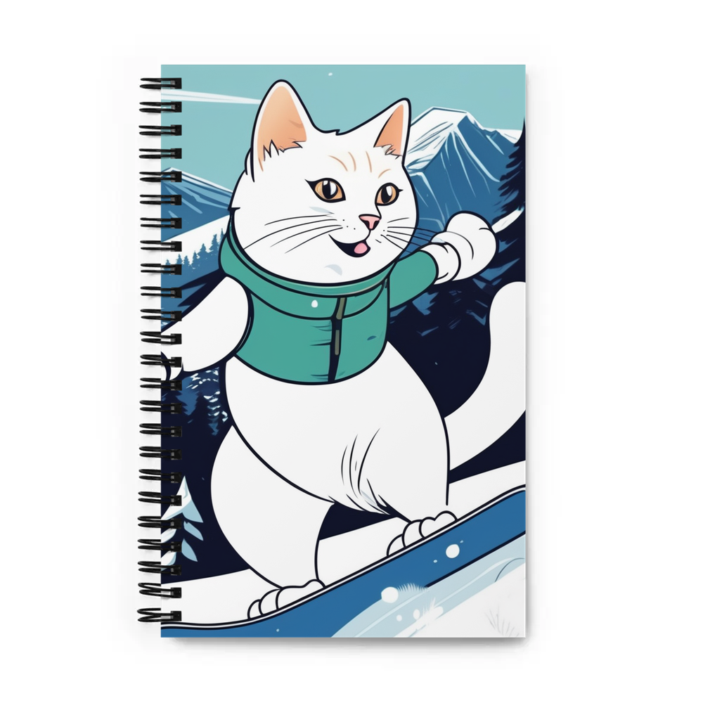 PugMug Custom White Companion Cat Spiral Notebook