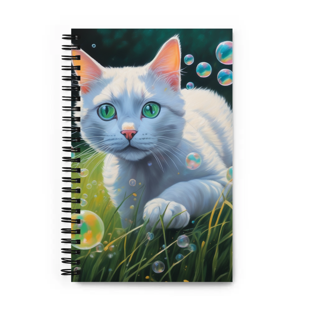 PugMug Custom White Companion Cat Spiral Notebook