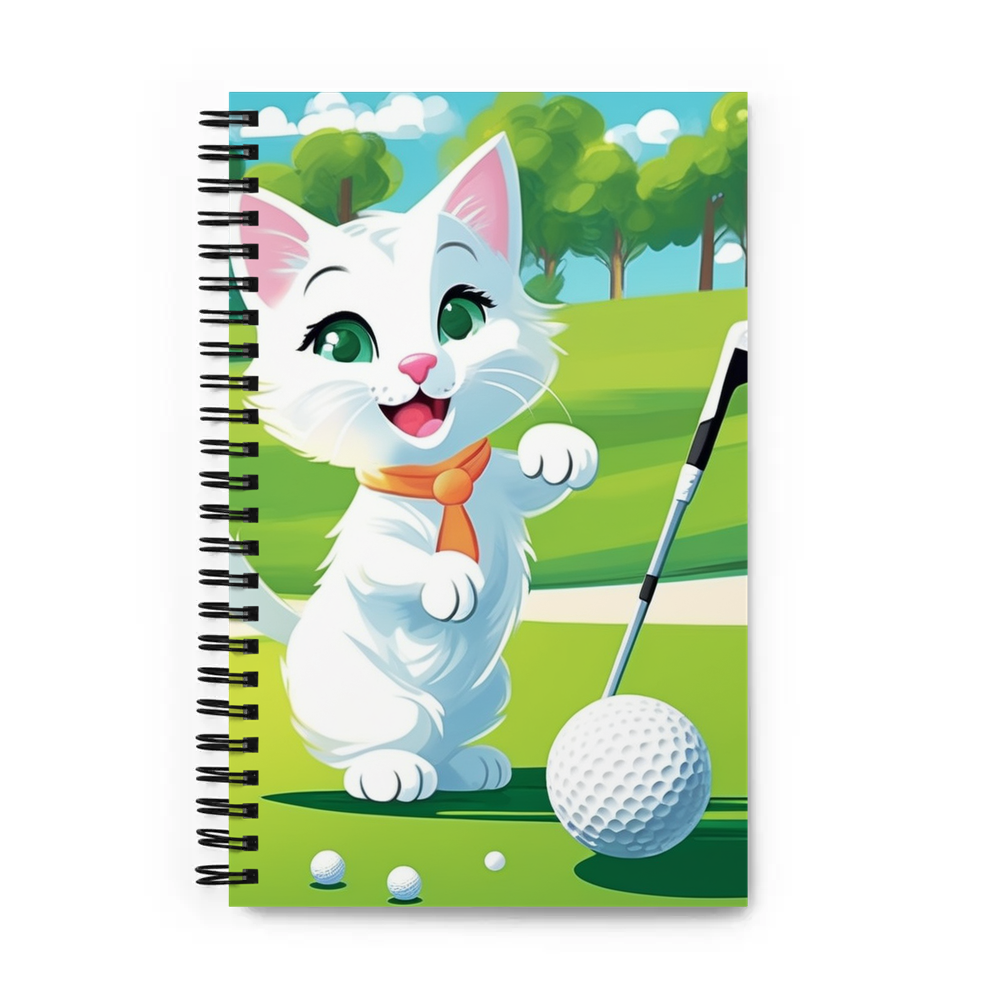 PugMug Custom White Companion Cat Spiral Notebook