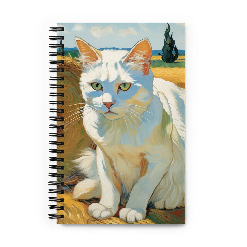PugMug Custom White Companion Cat Spiral Notebook