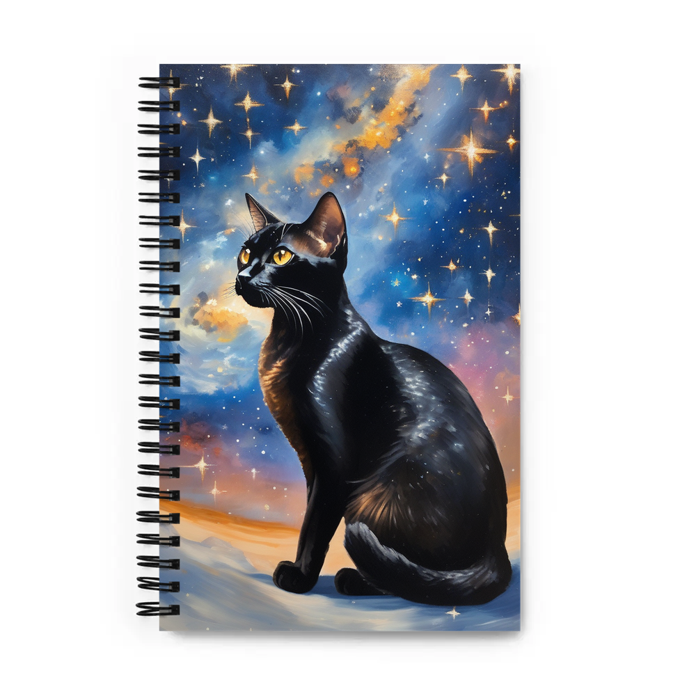PugMug Custom Black Abyssinian Cat Spiral Notebook