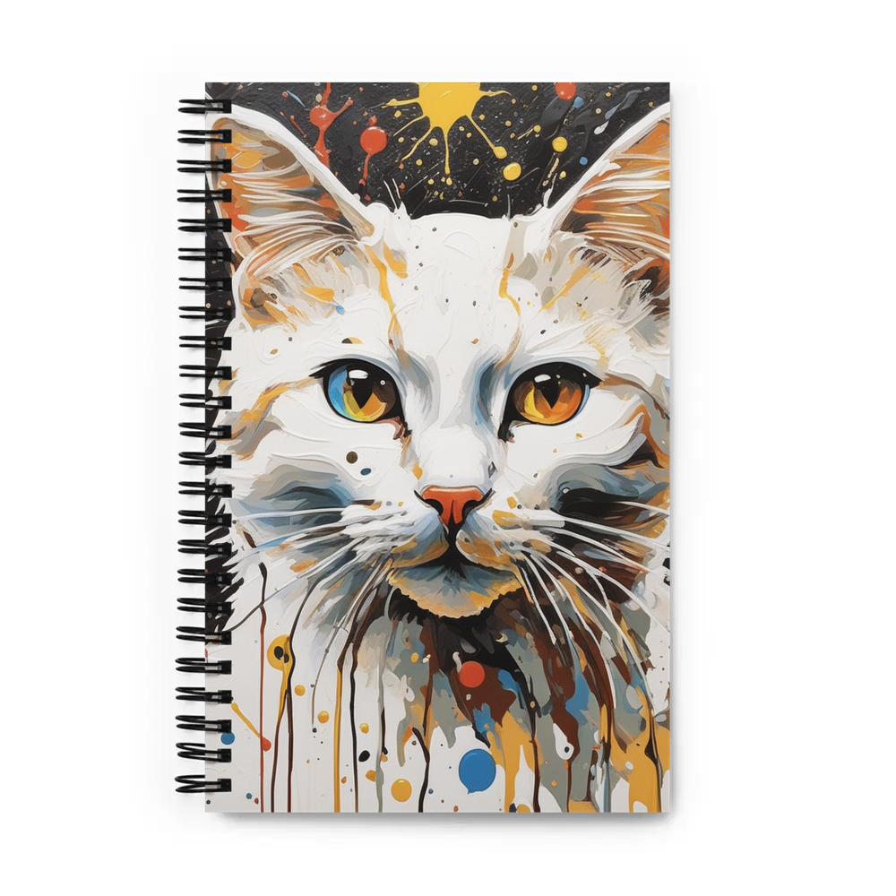 PugMug Custom White Companion Cat Spiral Notebook