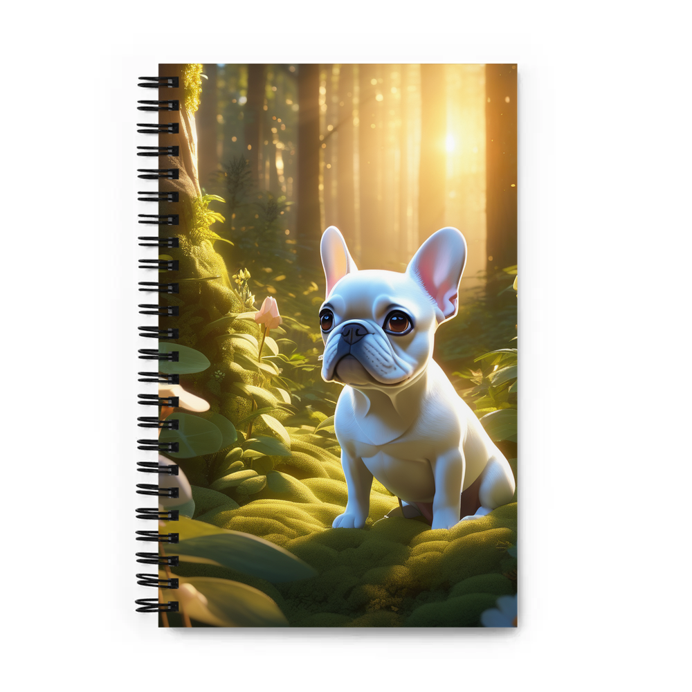 PugMug Custom White French Bulldog Spiral Notebook