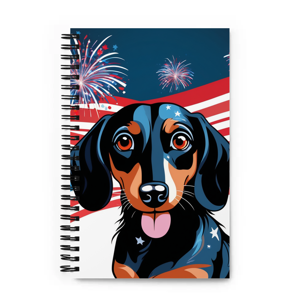PugMug Custom Black Dachshund Spiral Notebook